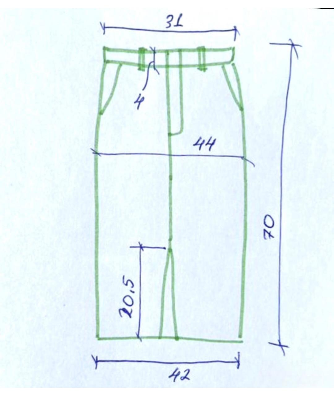 HUGO BOSS Голубая хлопко-эластановая юбка миди, фото 8