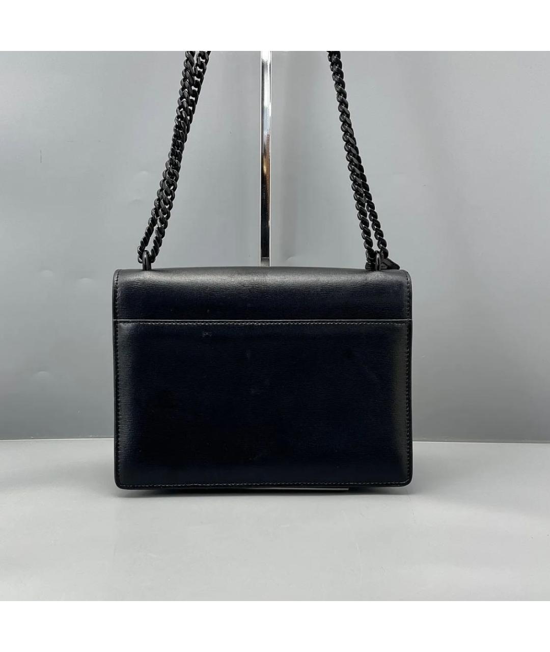 SAINT LAURENT Черная кожаная сумка через плечо, фото 3