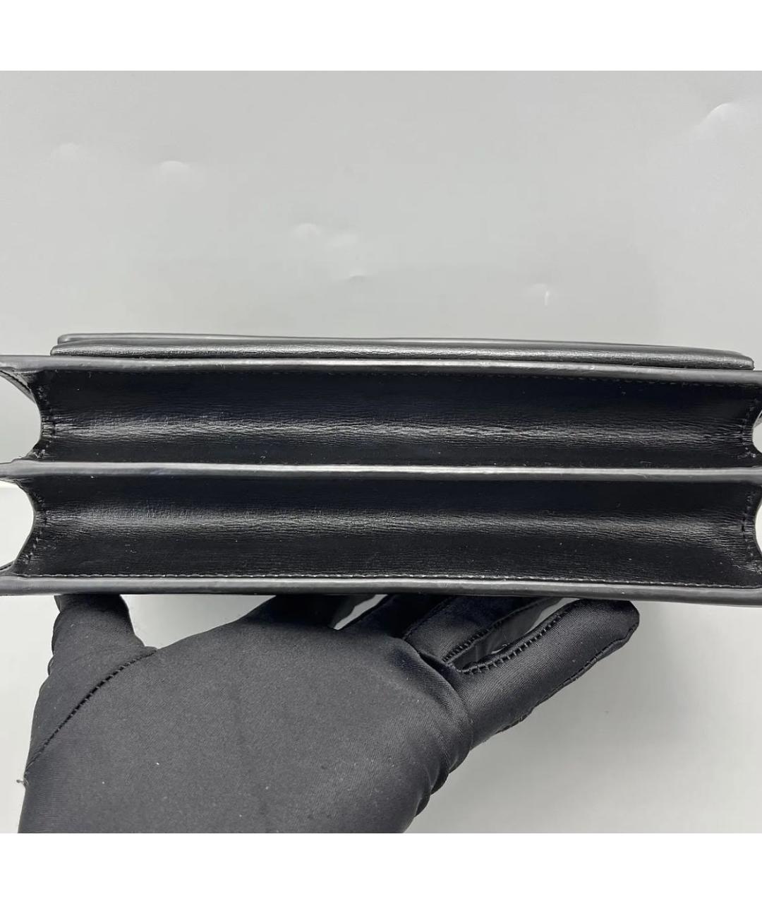 SAINT LAURENT Черная кожаная сумка через плечо, фото 4