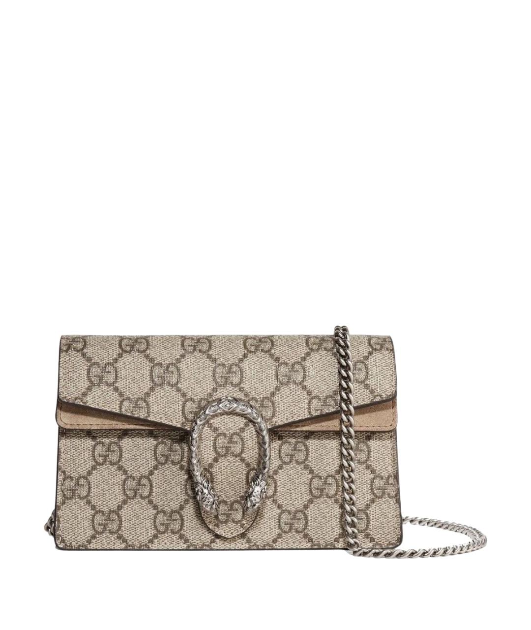 GUCCI Коричневая кожаная сумка через плечо, фото 1