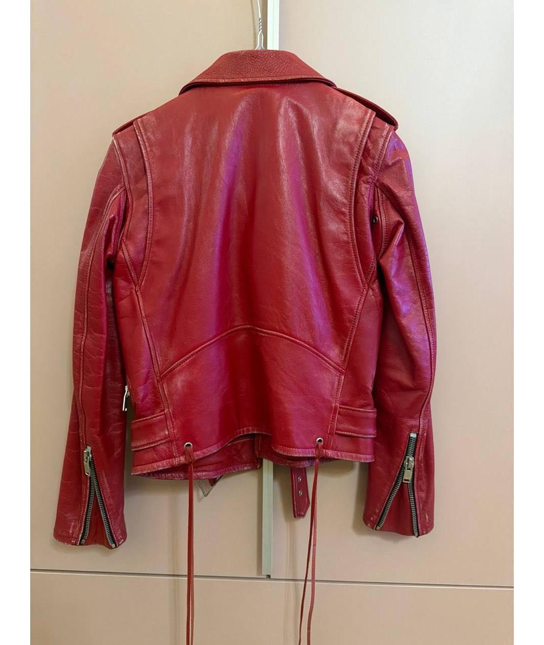 SAINT LAURENT Красная кожаная куртка, фото 3