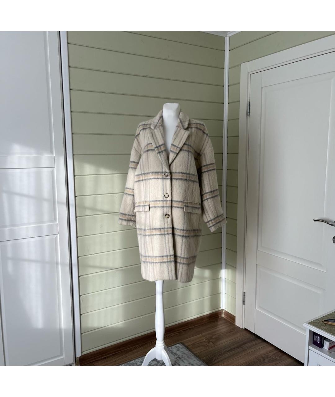 LEVI'S Бежевое шерстяное пальто, фото 3