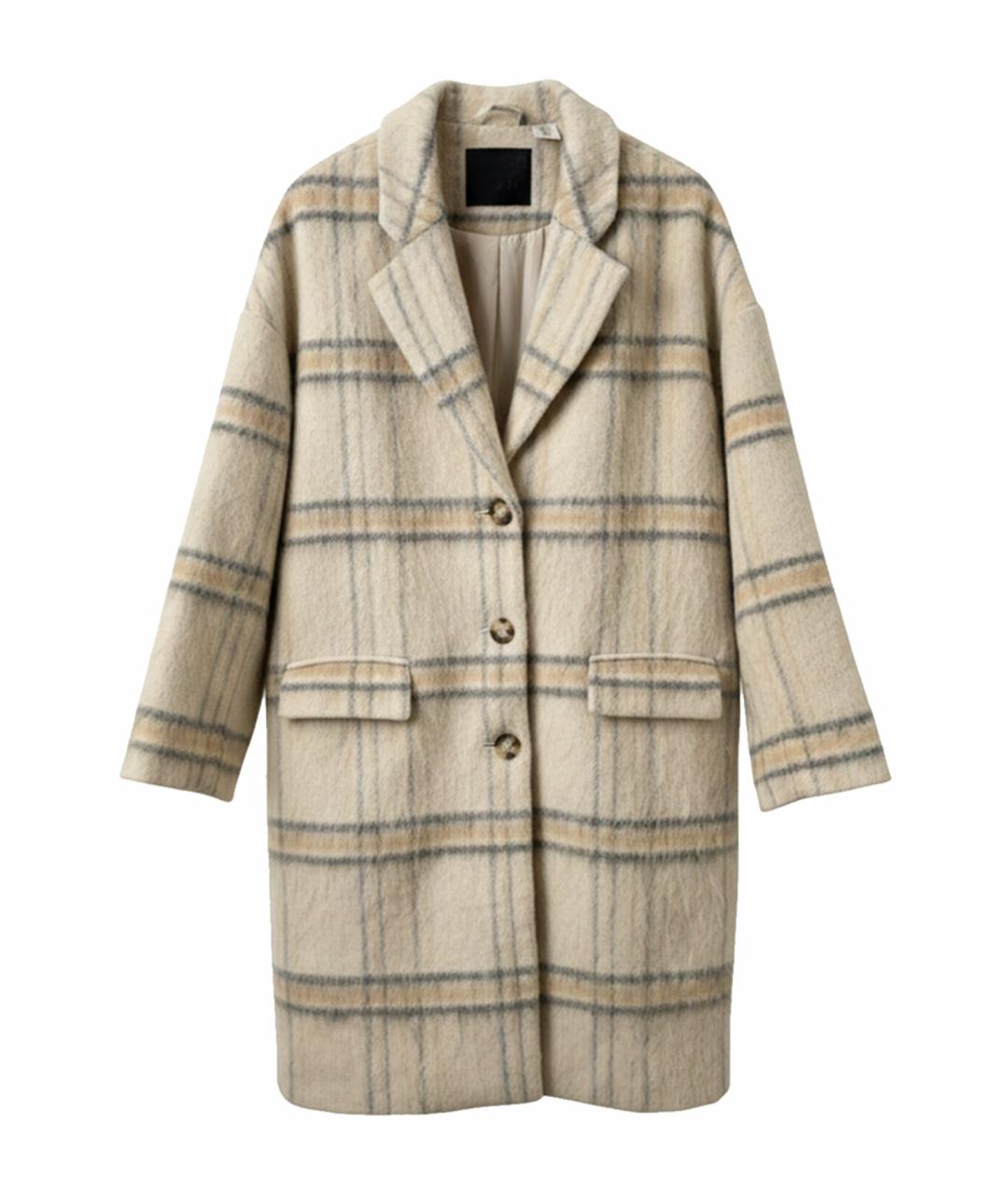 LEVI'S Бежевое шерстяное пальто, фото 1