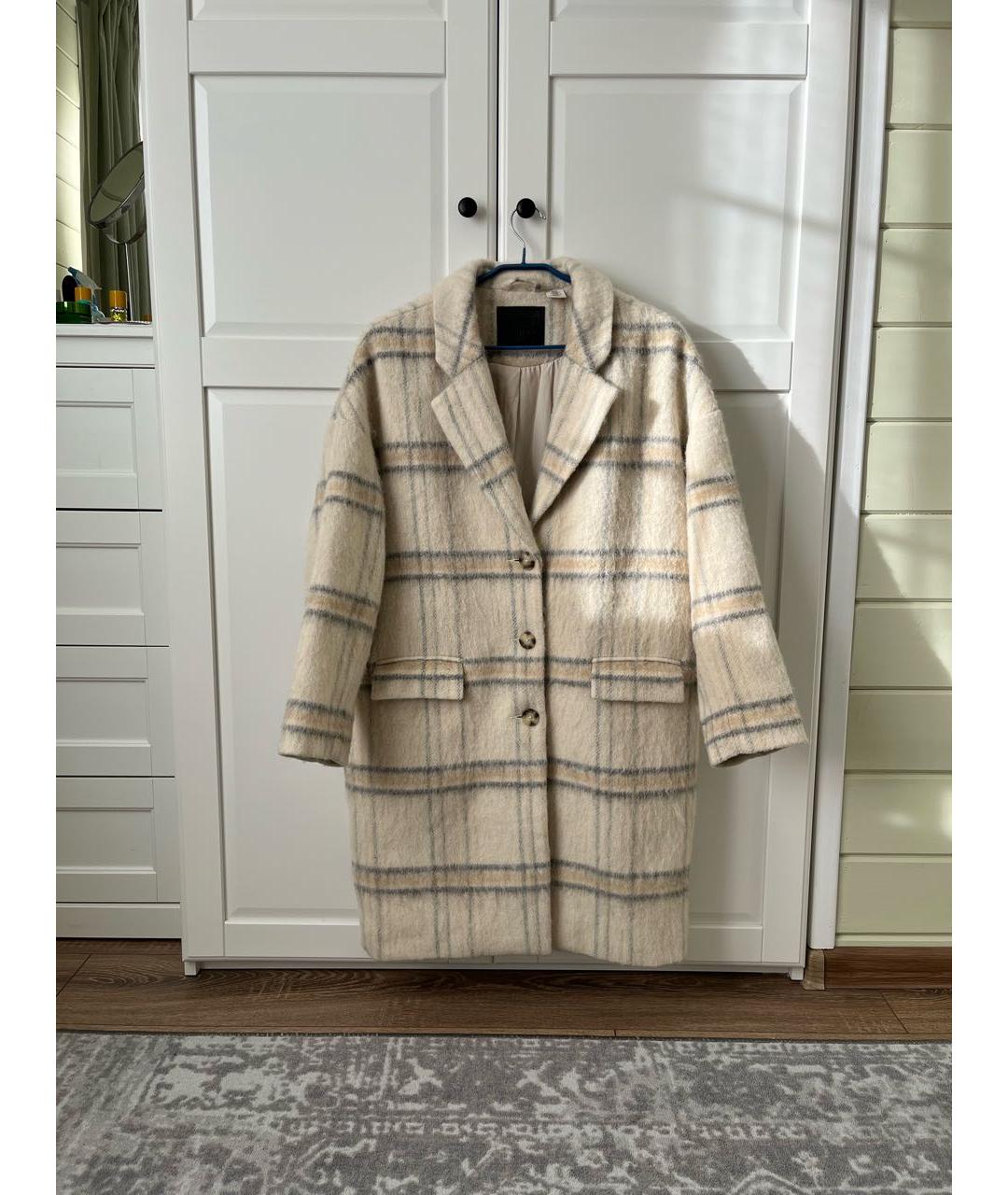LEVI'S Бежевое шерстяное пальто, фото 8