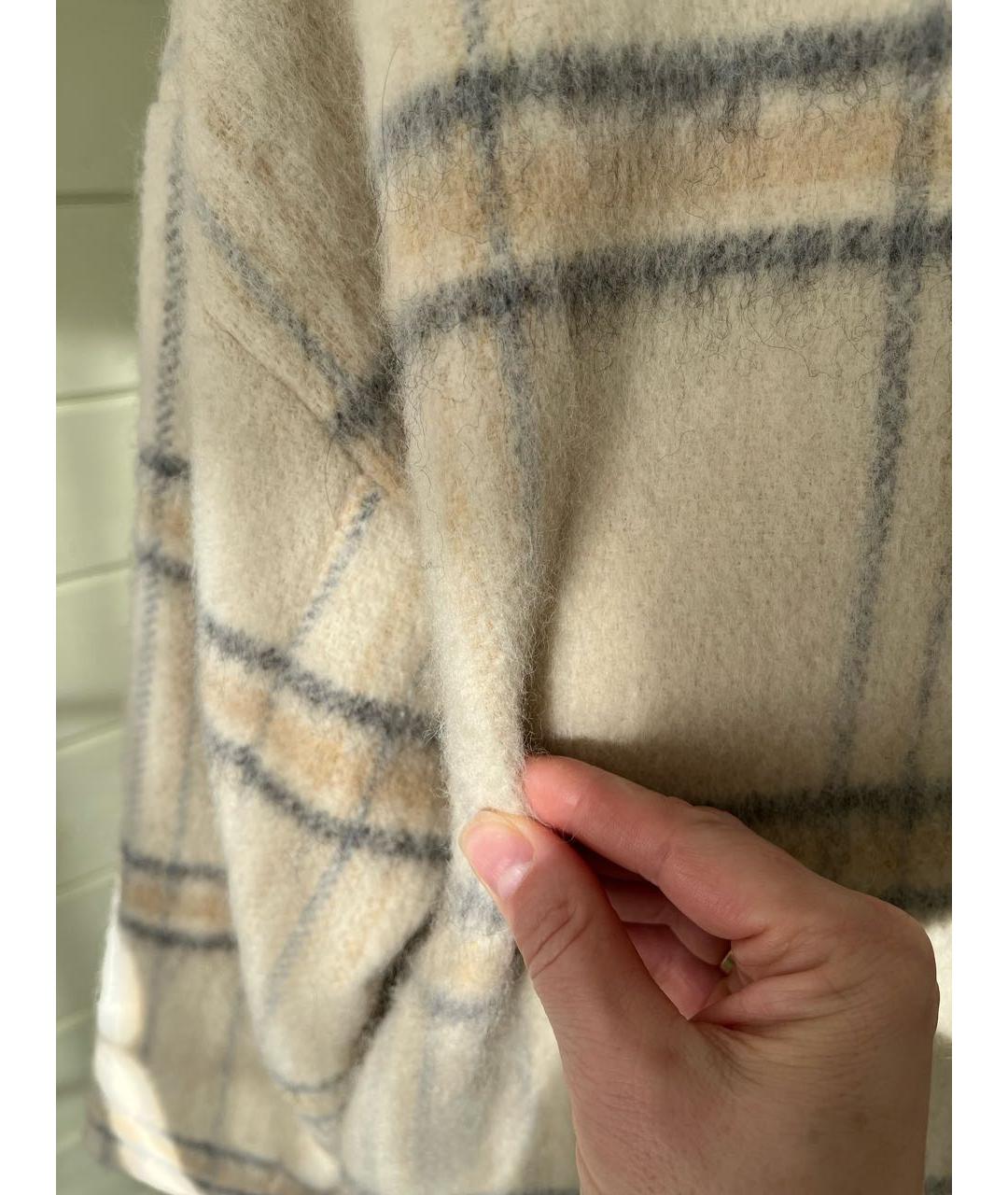 LEVI'S Бежевое шерстяное пальто, фото 5