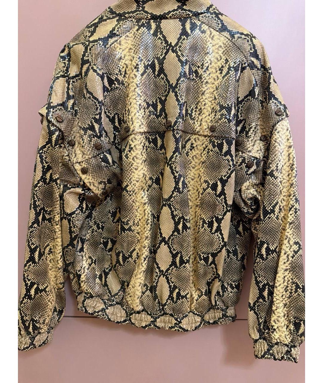 GUCCI Бежевая куртка из экзотической кожи, фото 2