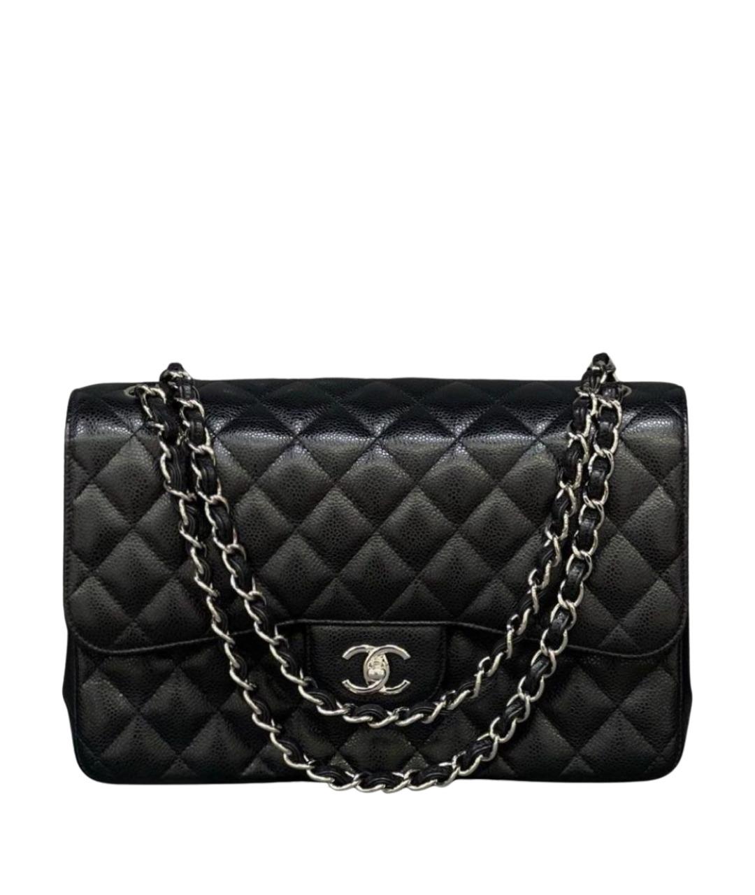CHANEL Черная кожаная сумка через плечо, фото 1