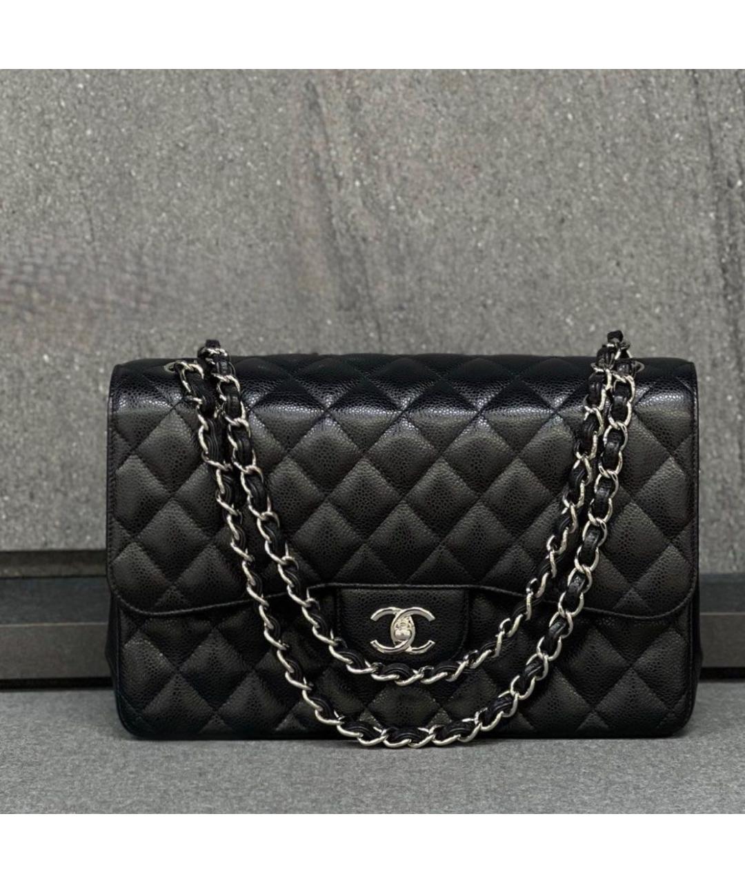 CHANEL Черная кожаная сумка через плечо, фото 5
