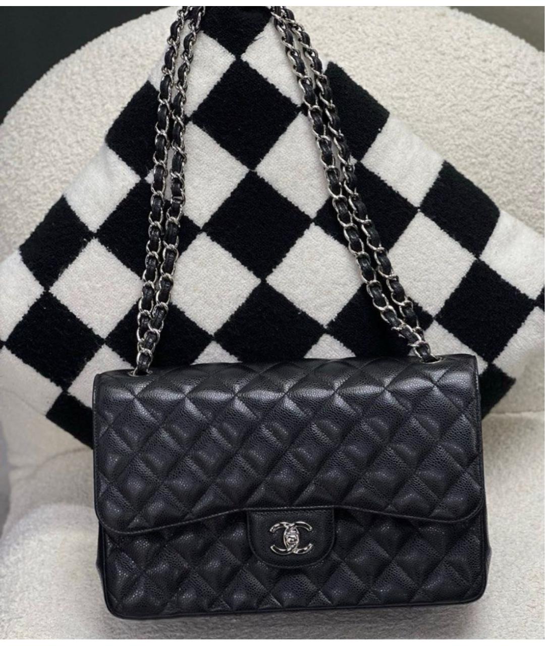 CHANEL Черная кожаная сумка через плечо, фото 2