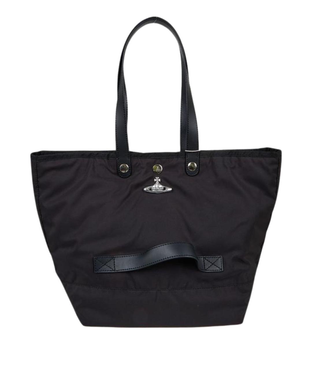 VIVIENNE WESTWOOD Черная синтетическая сумка тоут, фото 1