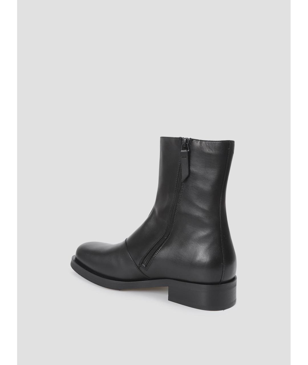 OUR LEGACY Черные кожаные высокие ботинки, фото 2