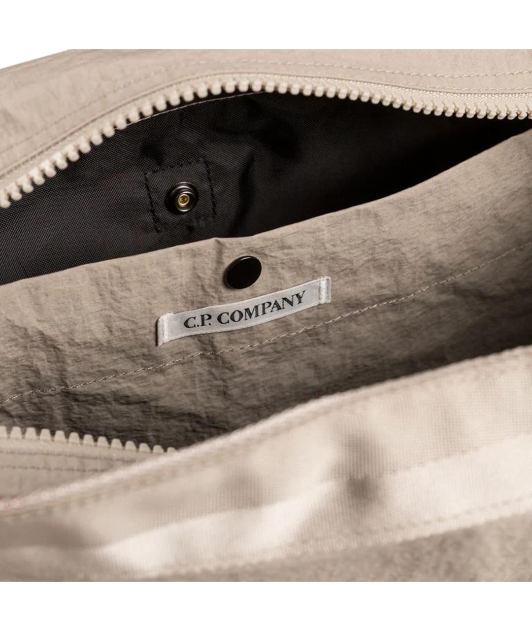CP COMPANY Бежевая тканевая сумка на плечо, фото 2