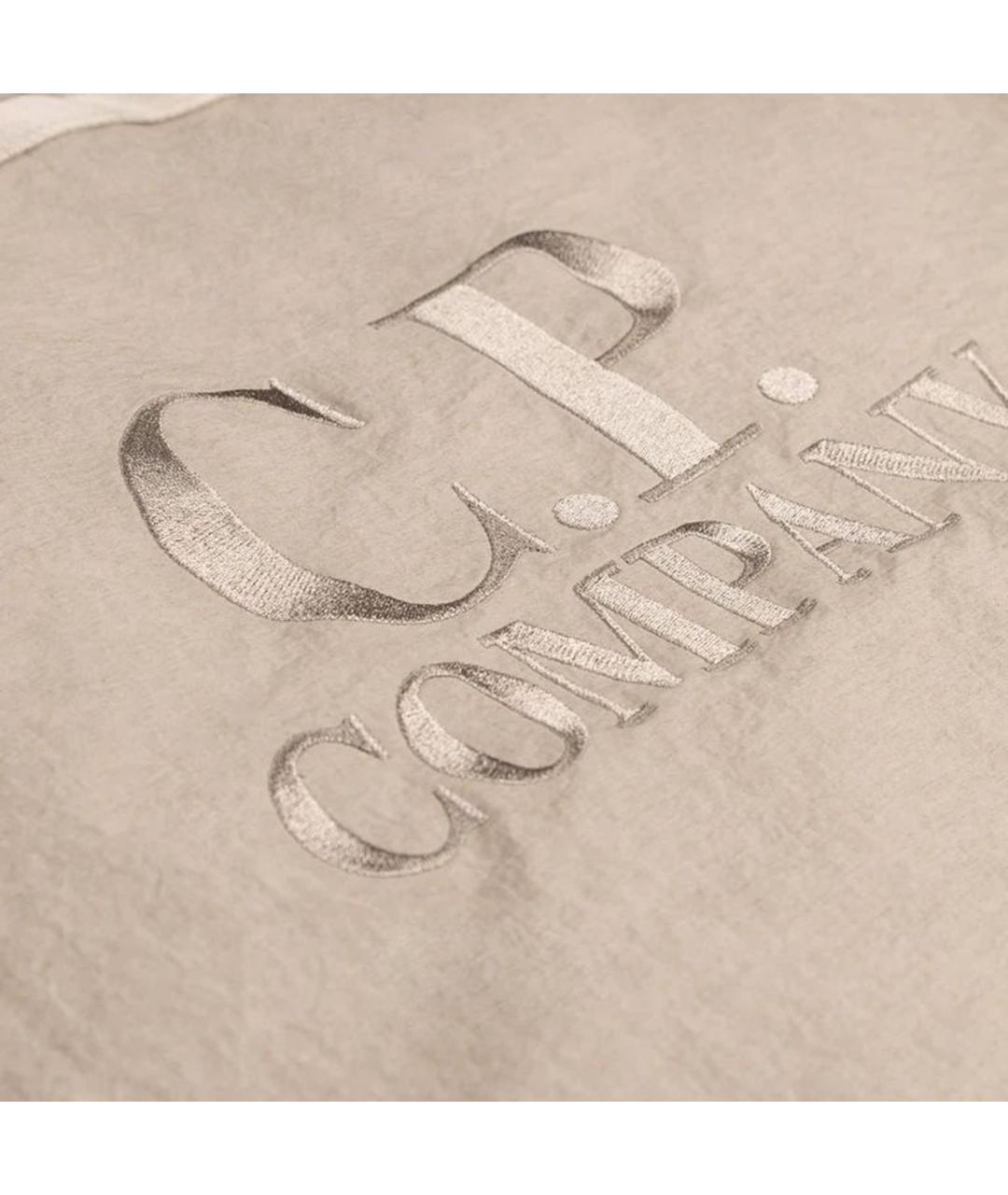 CP COMPANY Бежевая тканевая сумка на плечо, фото 3