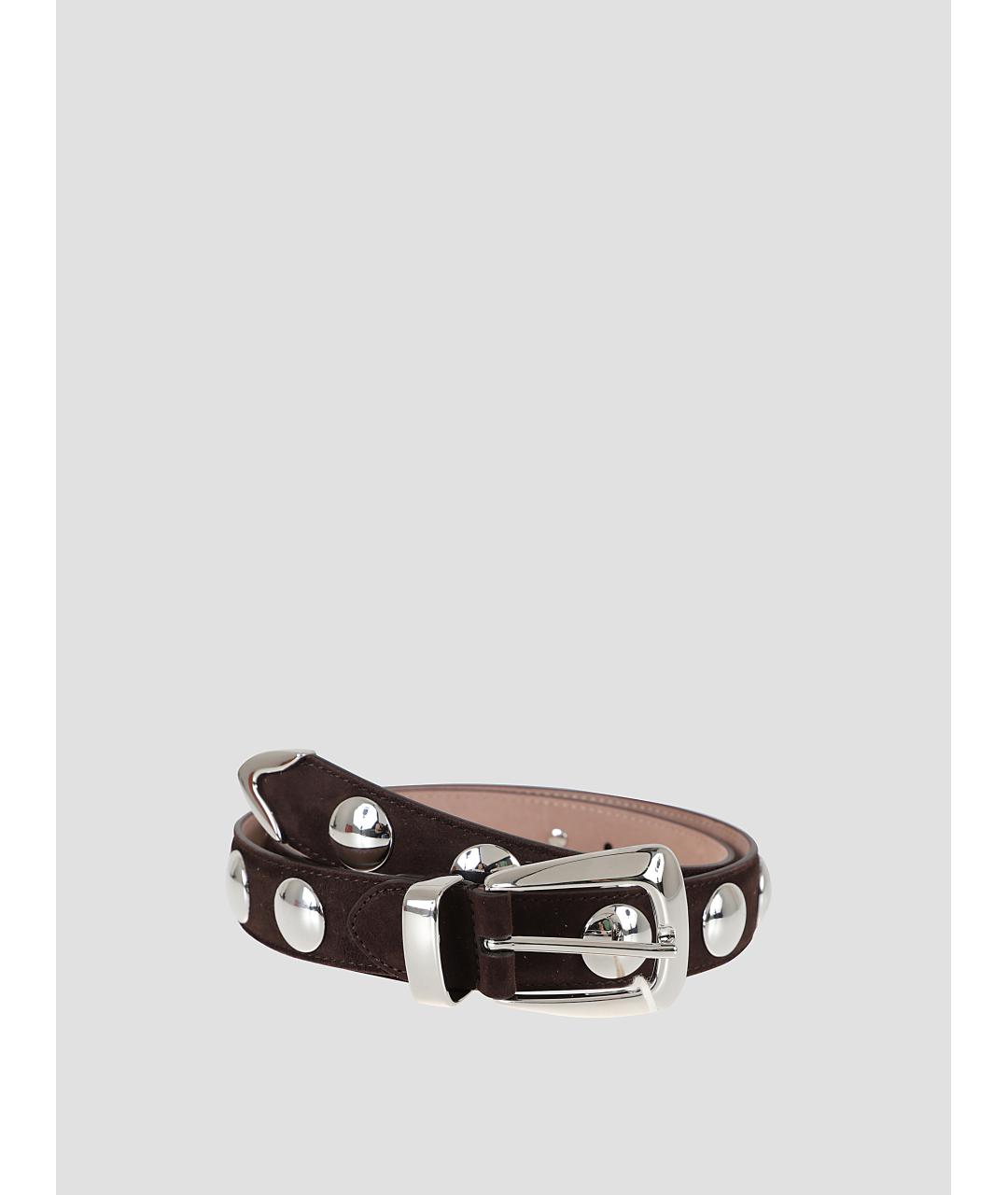 KHAITE Коричневый кожаный ремень, фото 3