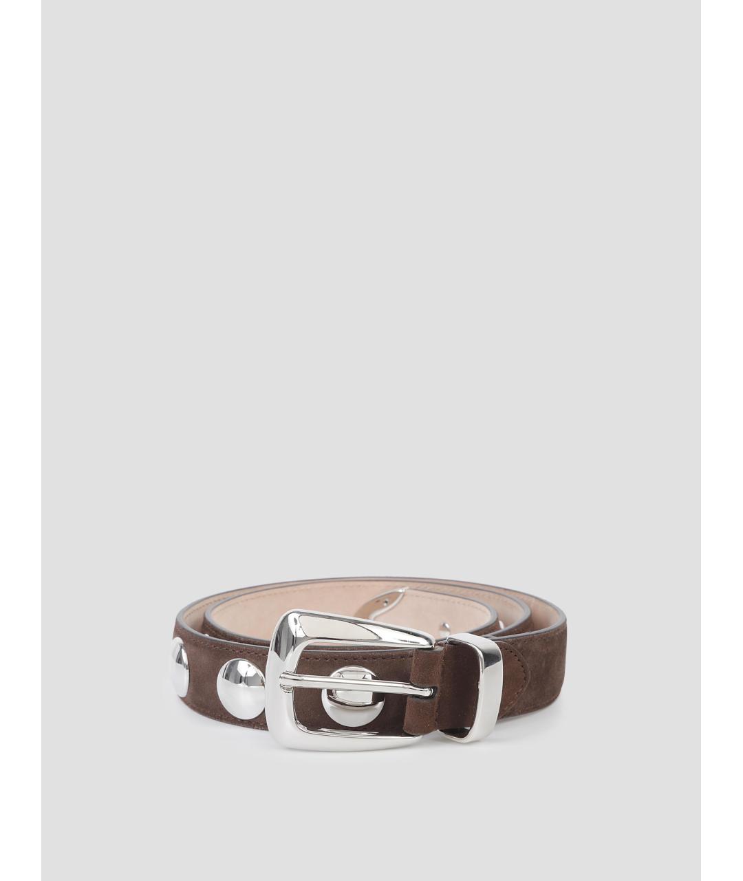 KHAITE Коричневый кожаный ремень, фото 2