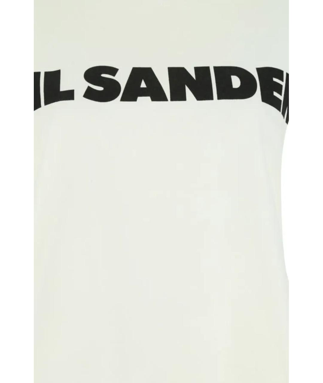JIL SANDER Белая хлопковая футболка, фото 3