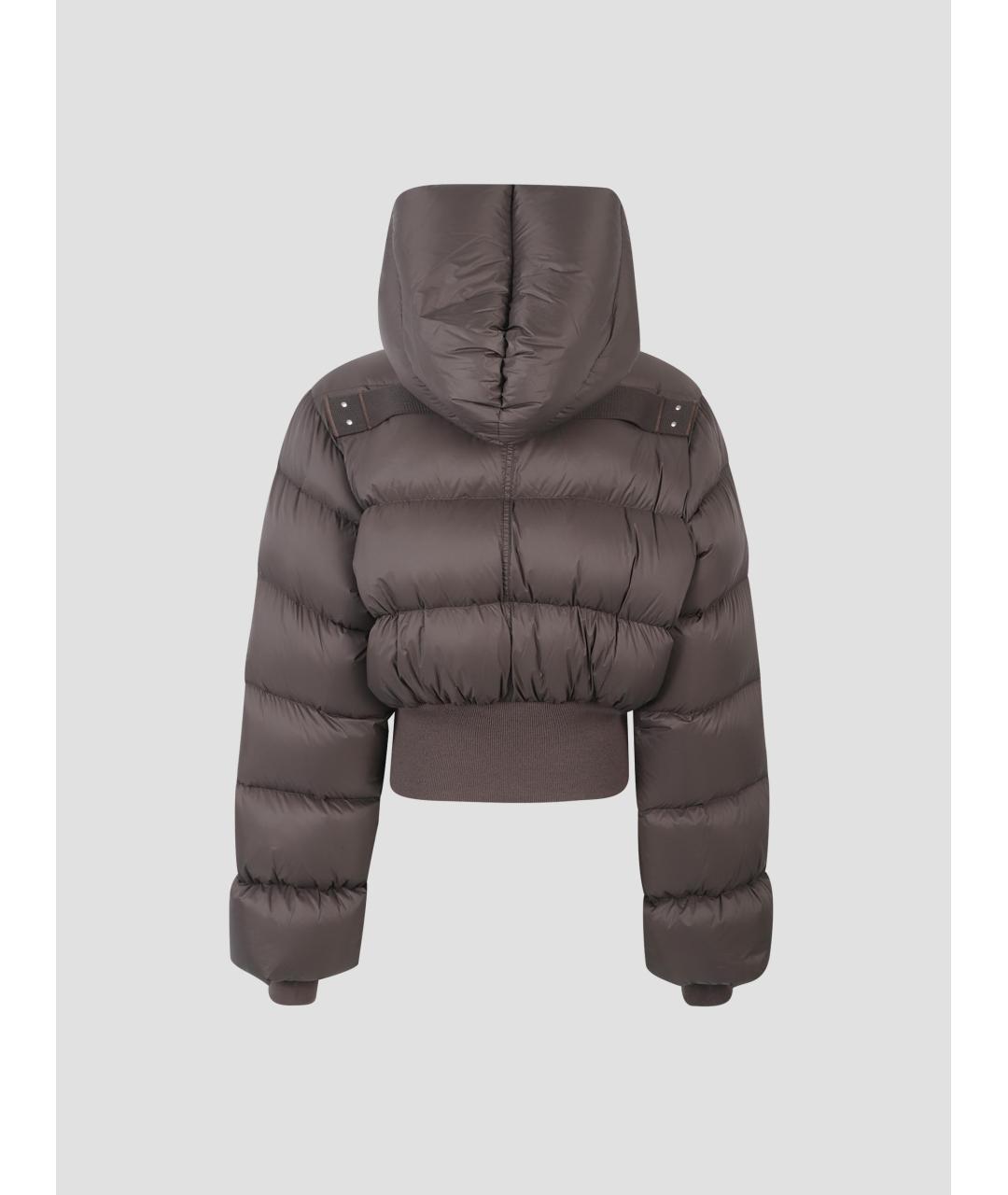 RICK OWENS Серый синтетический пуховик, фото 2