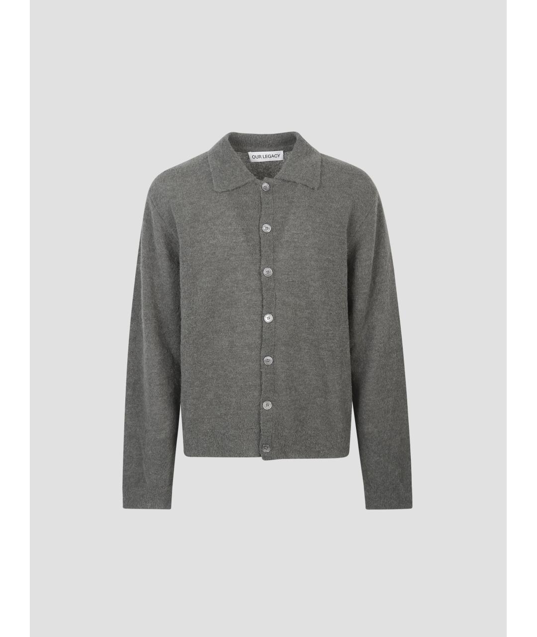 OUR LEGACY Серый шерстяной кардиган, фото 4