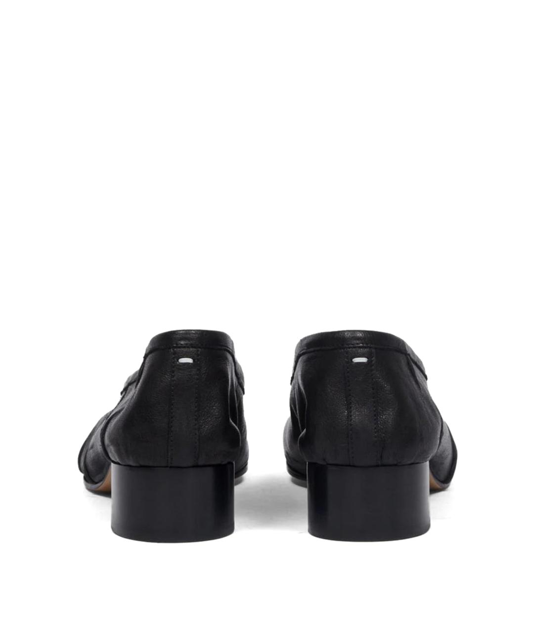 MAISON MARGIELA Черные кожаные туфли, фото 2