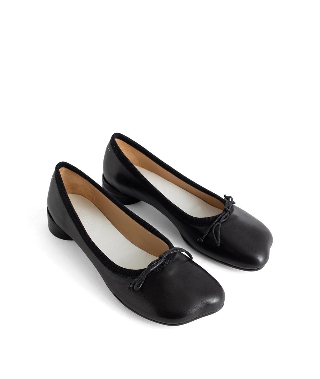 MM6 MAISON MARGIELA Черные кожаные балетки, фото 2