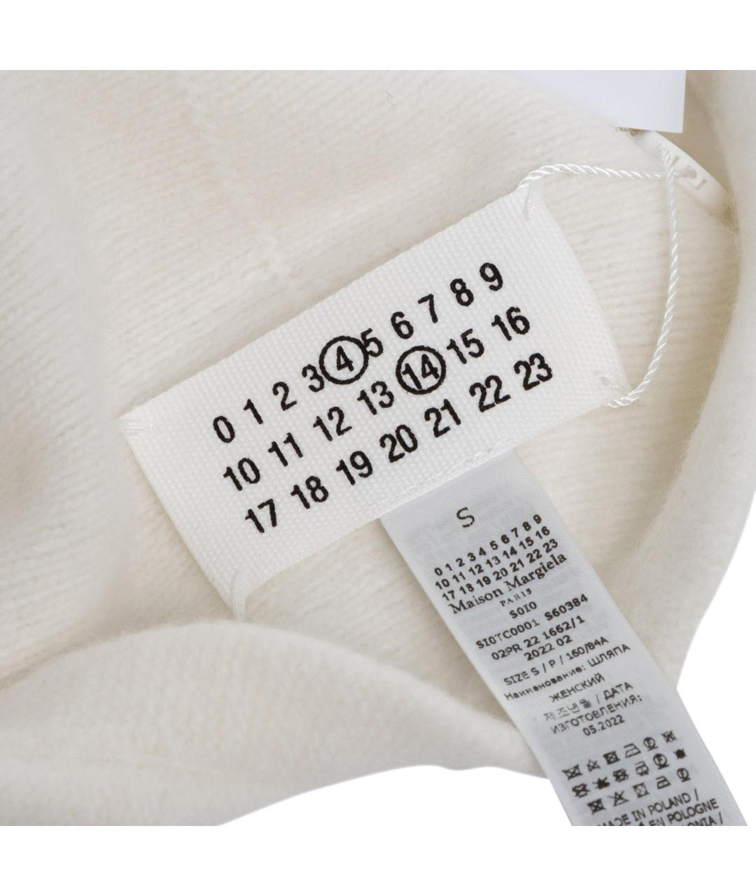 MAISON MARGIELA Белая шерстяная кепка, фото 3