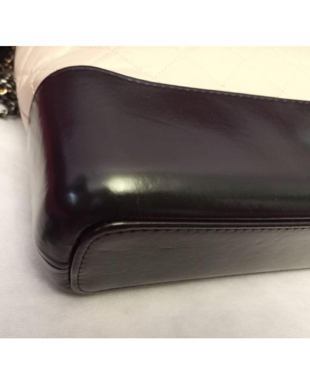 CHANEL Бежевая кожаная сумка через плечо, фото 4