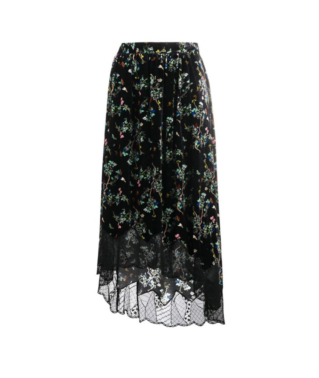 ZADIG & VOLTAIRE Черная вискозная юбка миди, фото 1