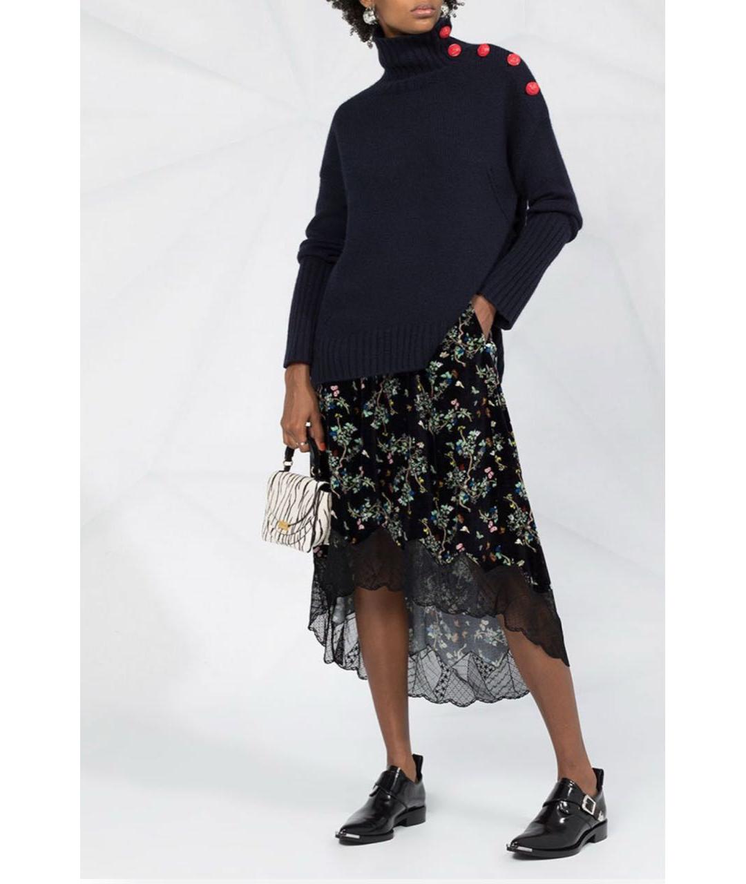 ZADIG & VOLTAIRE Черная вискозная юбка миди, фото 4