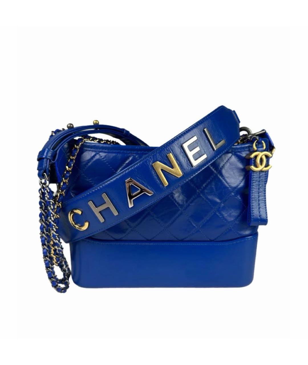 CHANEL Синяя кожаная сумка через плечо, фото 6