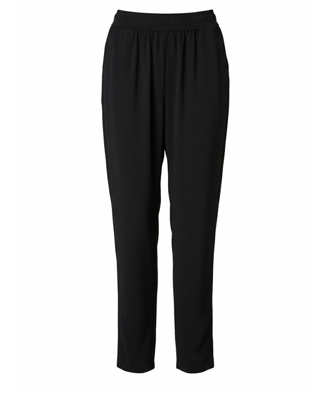 SPORTMAX Черные синтетические прямые брюки, фото 1