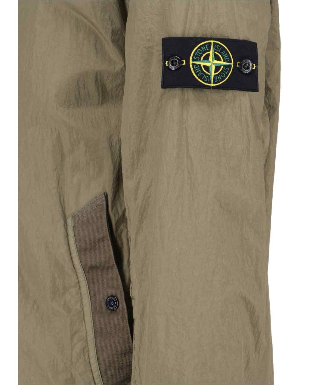 STONE ISLAND Зеленая полиамидовая куртка, фото 3