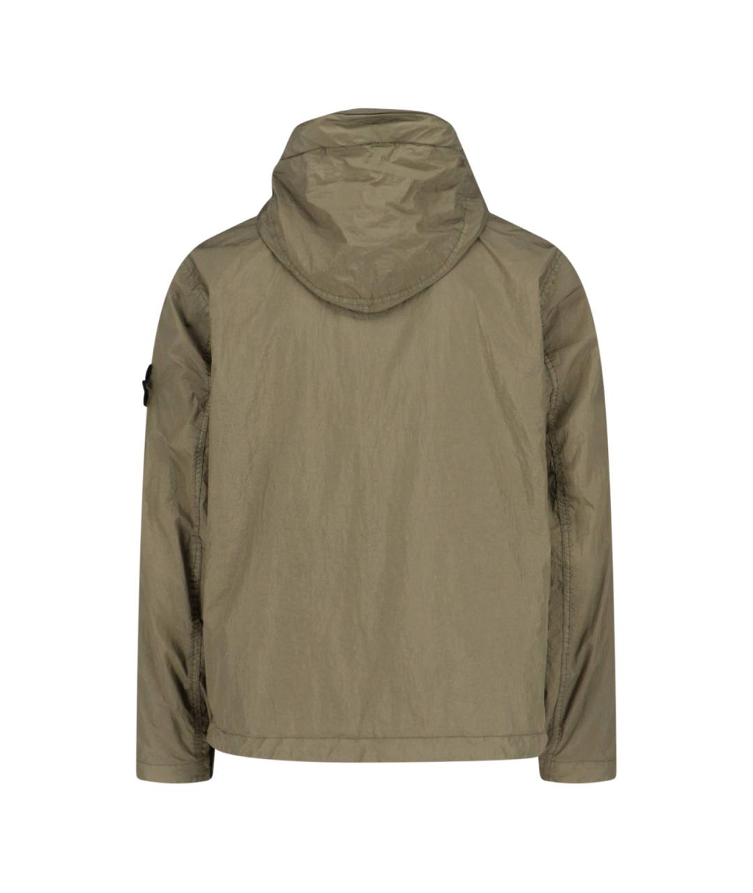 STONE ISLAND Зеленая полиамидовая куртка, фото 2