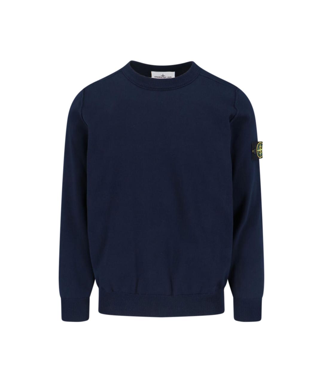 STONE ISLAND Синий хлопковый джемпер / свитер, фото 1
