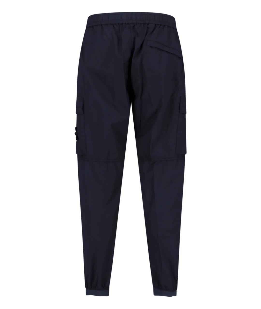 STONE ISLAND Синие хлопковые повседневные брюки, фото 2