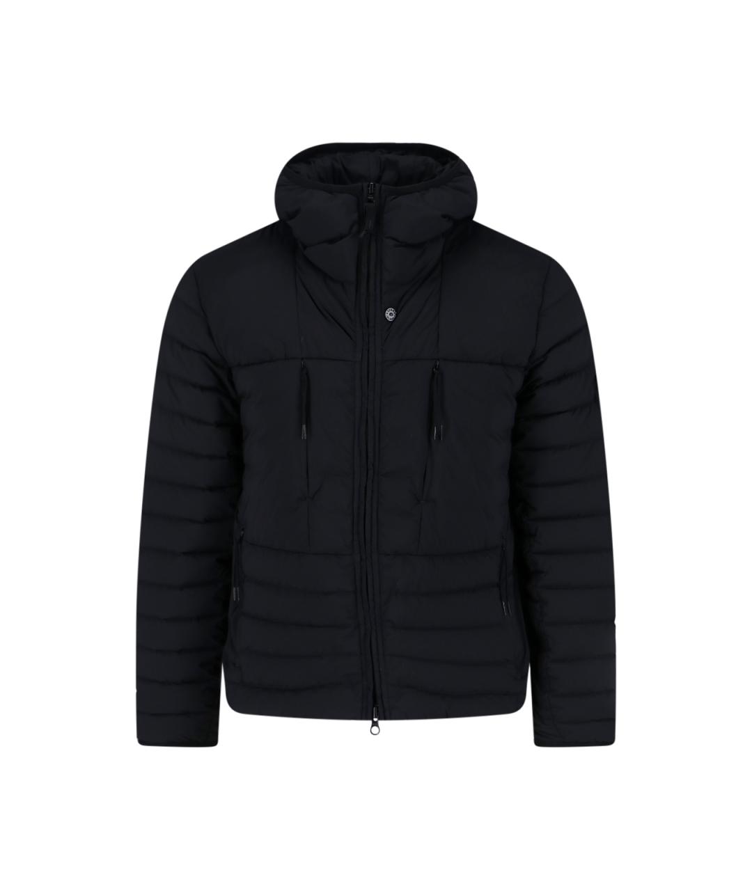 STONE ISLAND Черный полиамидовый пуховик, фото 1