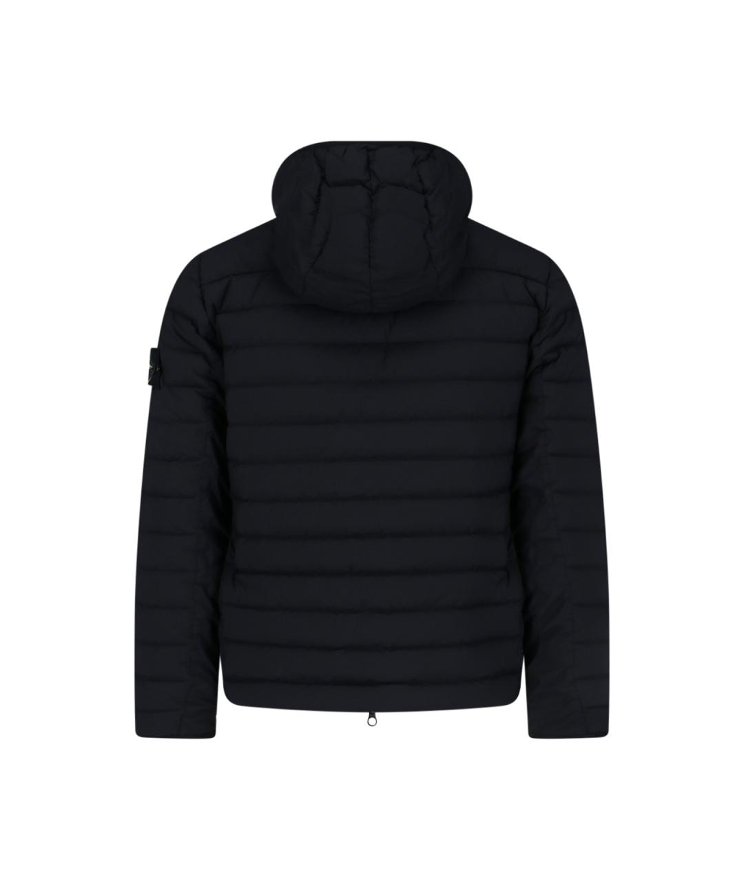 STONE ISLAND Черный полиамидовый пуховик, фото 2