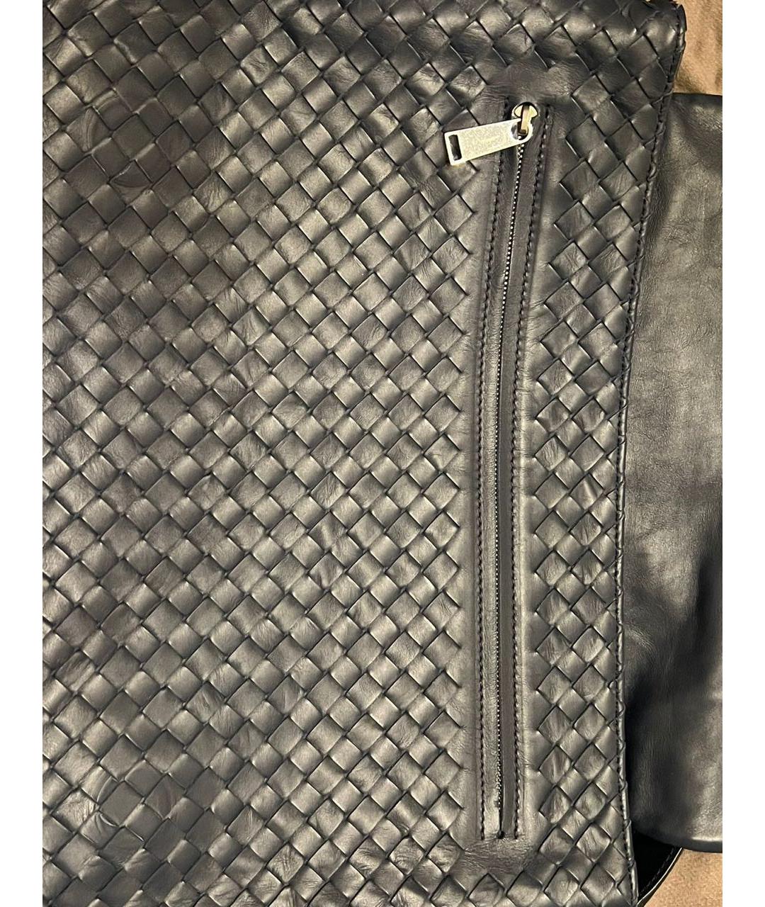 BOTTEGA VENETA Темно-синяя кожаная сумка на плечо, фото 3