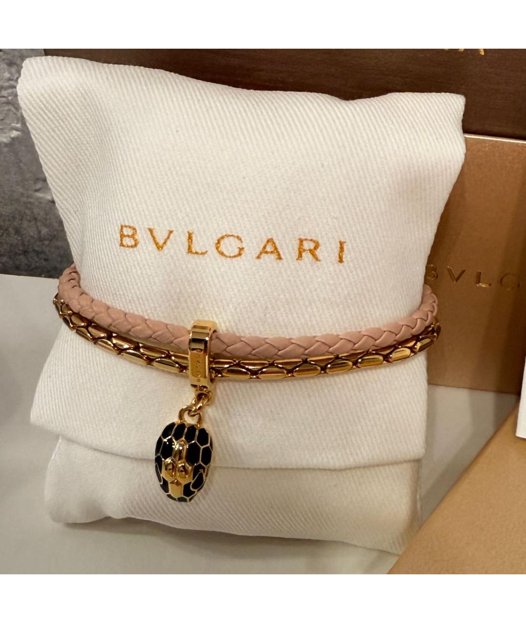 BVLGARI Розовый латунный браслет, фото 3