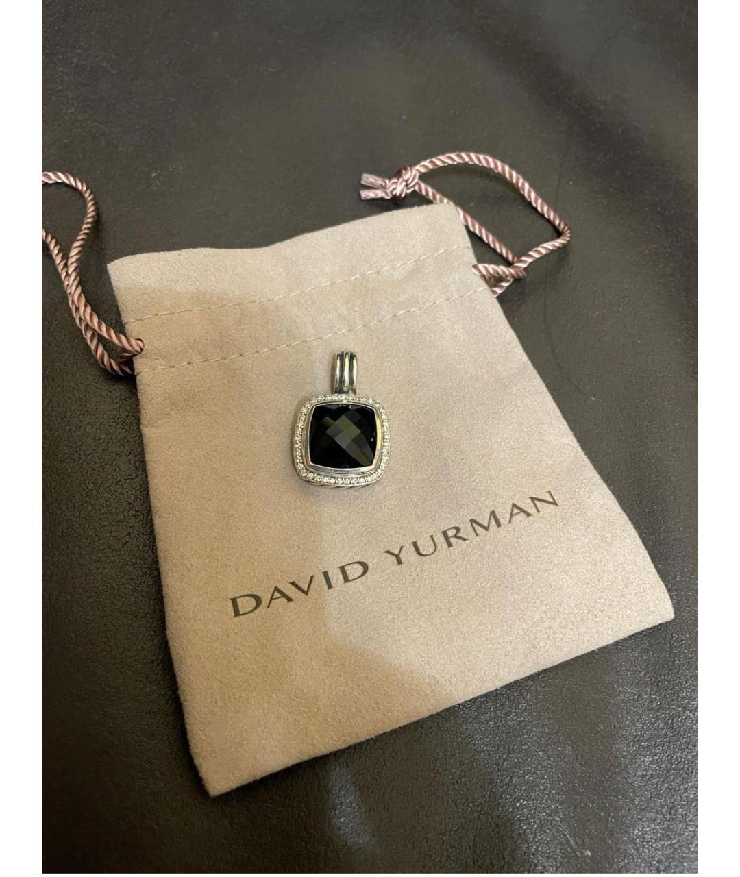 David Yurman Черный серебряный кулон, фото 3