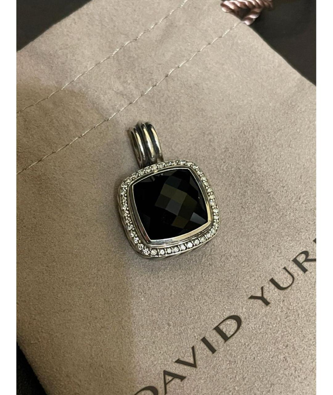 David Yurman Черный серебряный кулон, фото 4