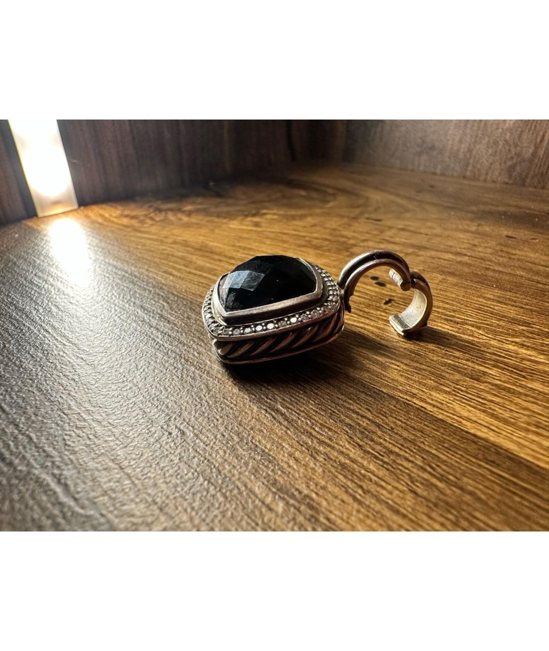 David Yurman Черный серебряный кулон, фото 4