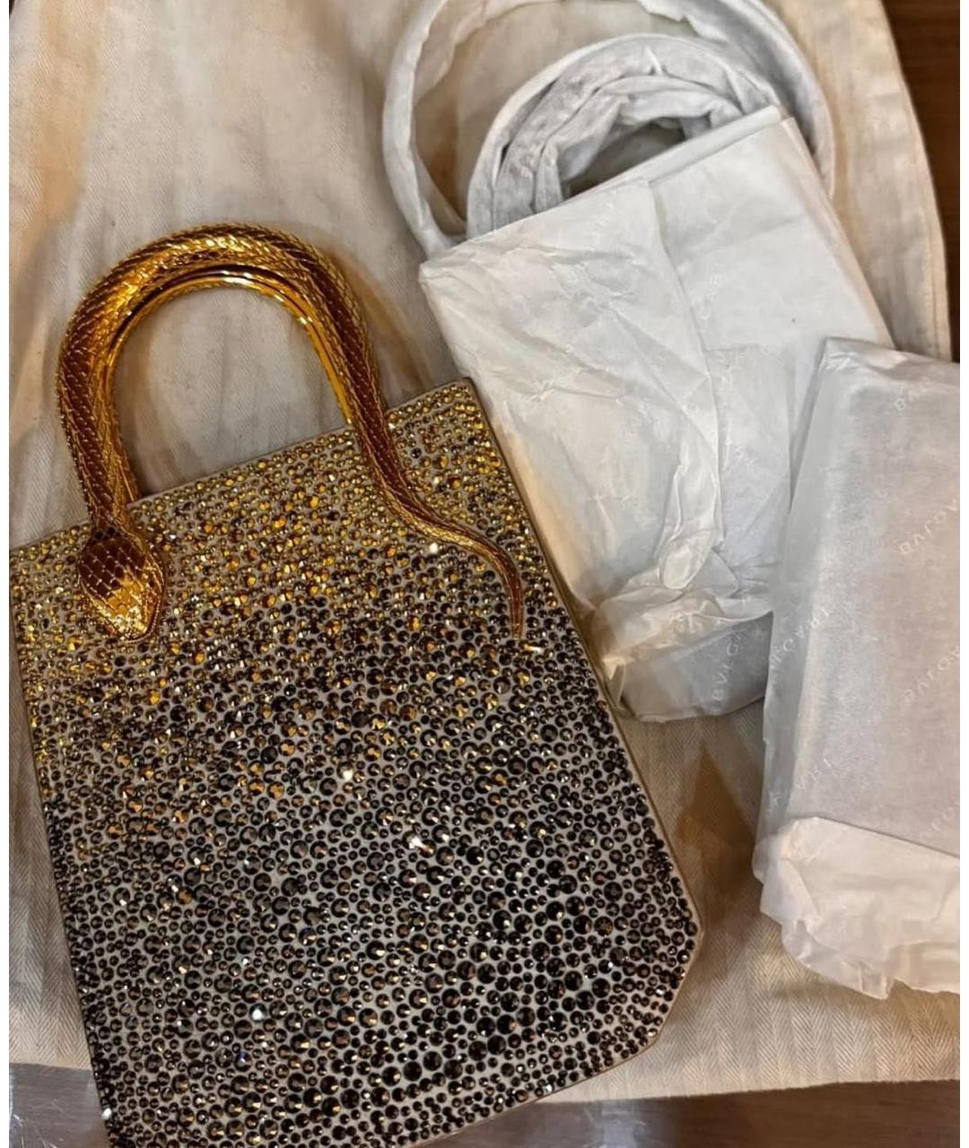 BVLGARI Хаки сумка с короткими ручками, фото 4