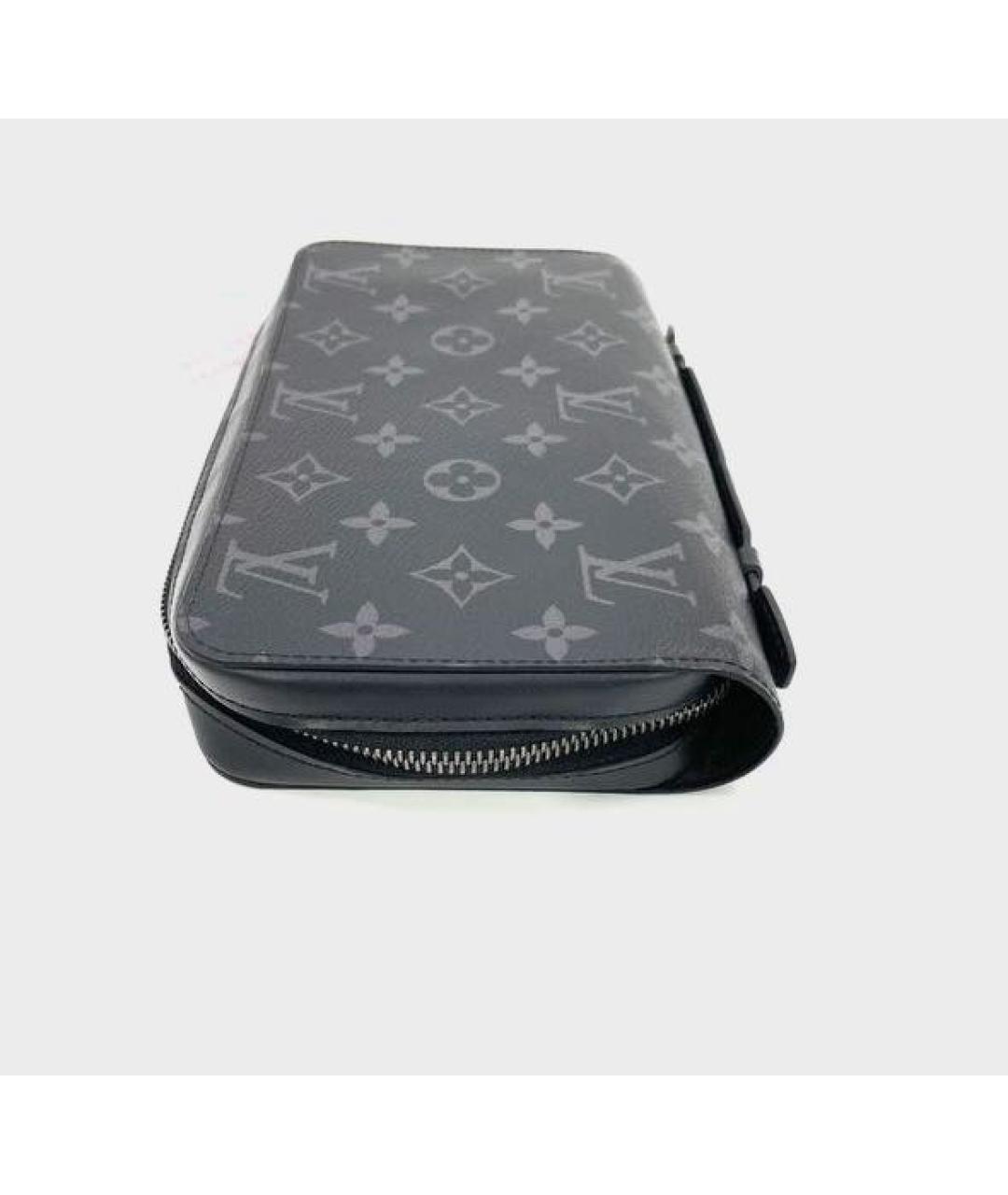 LOUIS VUITTON Черная кожаная барсетка, фото 5