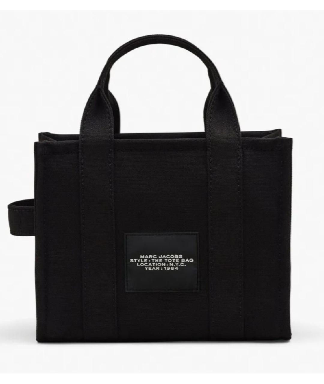 MARC JACOBS Черная хлопковая сумка с короткими ручками, фото 2