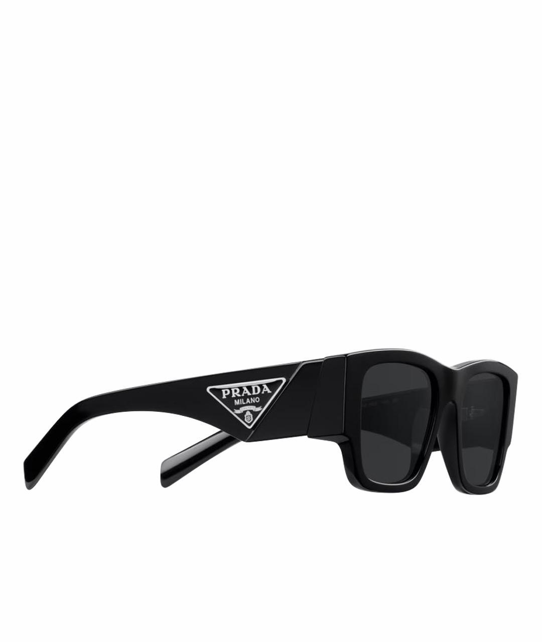 PRADA Черные пластиковые солнцезащитные очки, фото 8