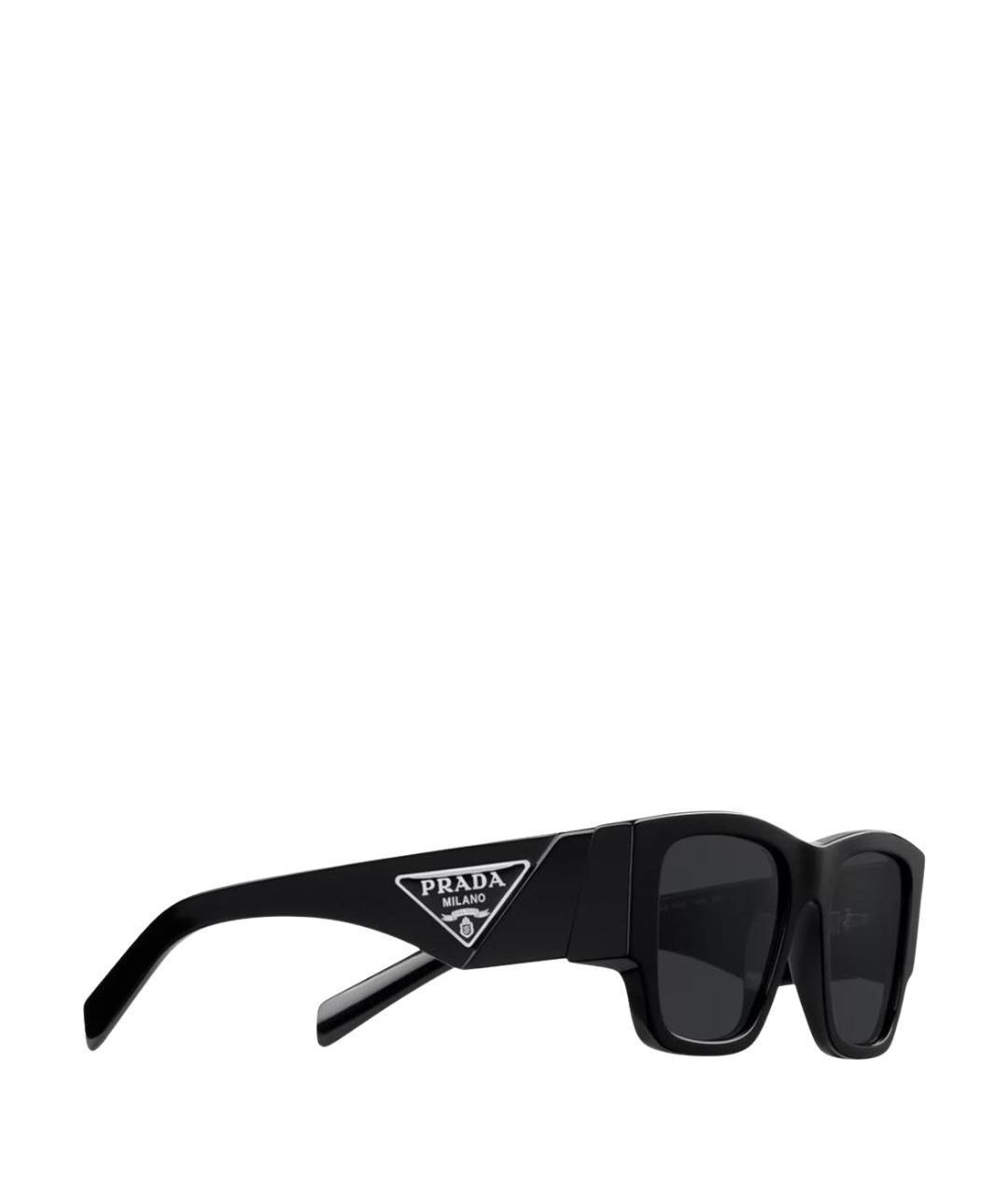 PRADA Черные пластиковые солнцезащитные очки, фото 1