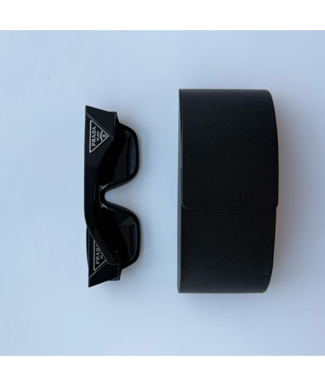PRADA Черные пластиковые солнцезащитные очки, фото 7