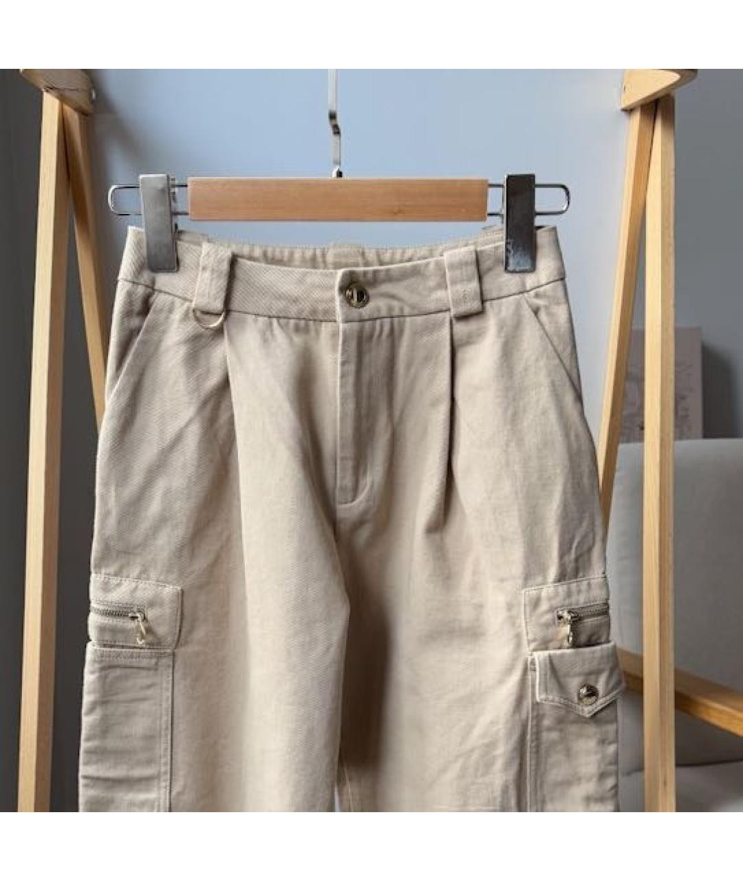 CHLOE Бежевые хлопковые брюки и шорты, фото 3