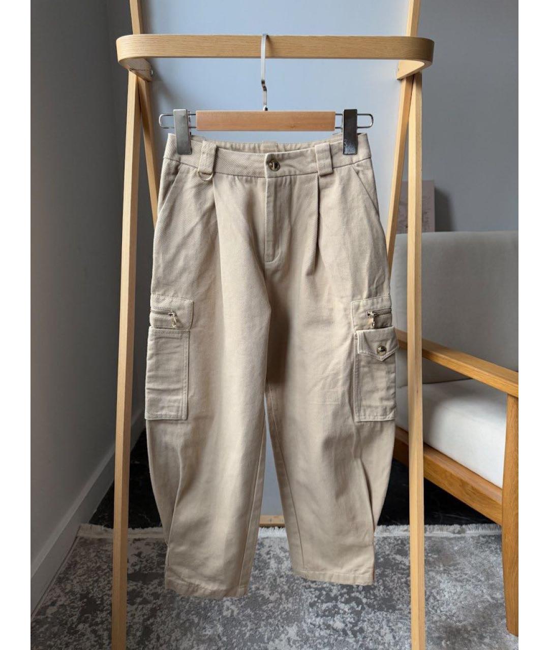 CHLOE Бежевые хлопковые брюки и шорты, фото 5