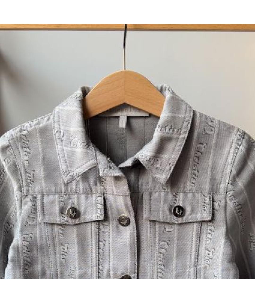 CHRISTIAN DIOR Серый деним комплект, фото 5